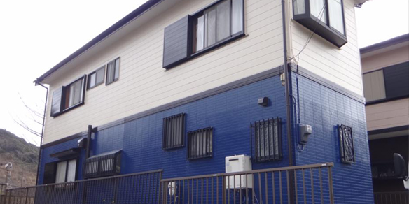 外壁塗装写真|浅葉塗装工業所|三浦市塗装/横須賀市塗装|神奈川 住宅塗装/屋根塗装/外壁塗装/床塗装/船舶塗装/塗り替え/リフォーム塗装/サイディング/吹き付け/看板製作/カッティングシート制作